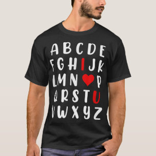 ABC Alphabet I Liebe Sie Englisch Lehrerin Valenti T-Shirt