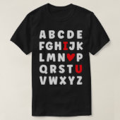 ABC Alphabet I Liebe Sie Englisch Lehrerin Valenti T-Shirt (Design vorne)
