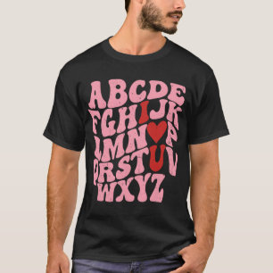 ABC Alphabet I Liebe Sie Englisch Lehrerin Valenti T-Shirt