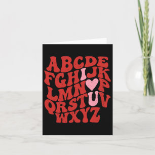 Abc Alphabet I Liebe You English Teacher Valentine Karte