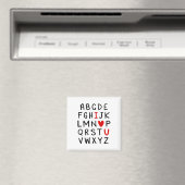 Abc Alphabet I Liebe You English Teacher Valentine Magnet (In Situ (Geschirrspüler))