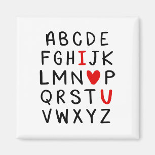 Abc Alphabet I Liebe You English Teacher Valentine Magnet