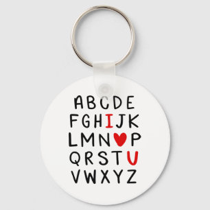 Abc Alphabet I Liebe You English Teacher Valentine Schlüsselanhänger