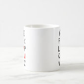 Abc Alphabet I Love You Englieacher Valentines Kaffeetasse (Mittel)