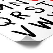 Abc Alphabet I Love You Englieacher Valentines Poster (Ecke)