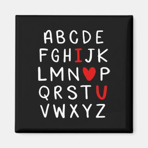 Abc Alphabet Ich liebe dich Englischlehrer Valenti Magnet