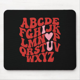 Abc Alphabet Ich liebe dich Englischlehrer Valenti Mousepad