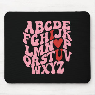 Abc Alphabet Ich liebe dich Englischlehrer Valenti Mousepad