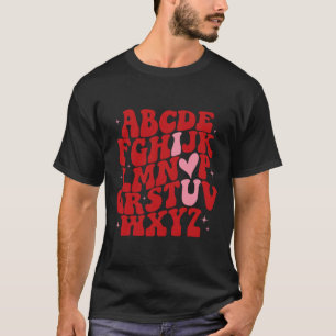 Abc Alphabet Ich liebe dich Englischlehrer Valenti T-Shirt