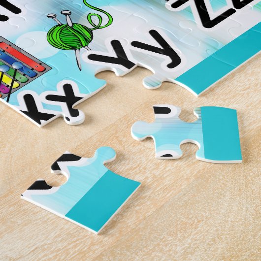 ABC Alphabet Illustration Family Kids Puzzle (Seite)