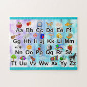 ABC Alphabet Illustration Family Kids Puzzle (Horizontal)
