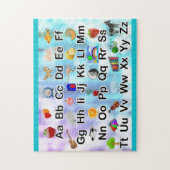 ABC Alphabet Illustration Family Kids Puzzle (Vertikal)