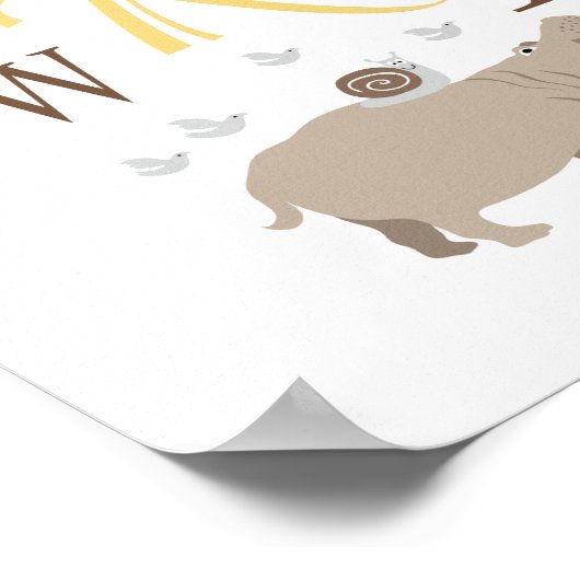 ABC Alphabet Kinderzimmer Print Poster (Ecke)