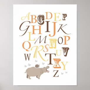 ABC Alphabet Kinderzimmer Print Poster