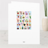 ABC Alphabet lernen Briefe glückliche Lebensmittel Dankeskarte (Rückseite)