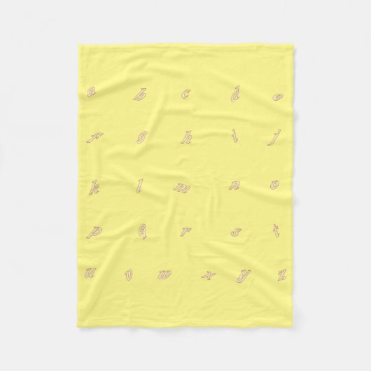 ABC Alphabet Lower Case Fleece Blankes (Vorderseite)