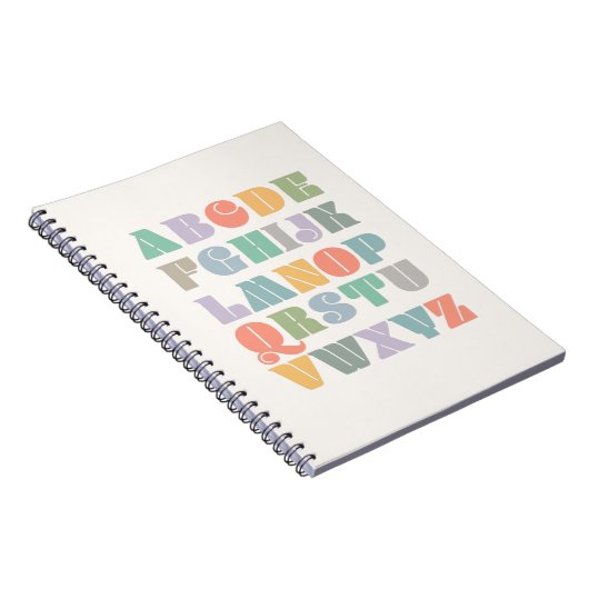 ABC Alphabet Modern Notizblock (Rechte Seite)