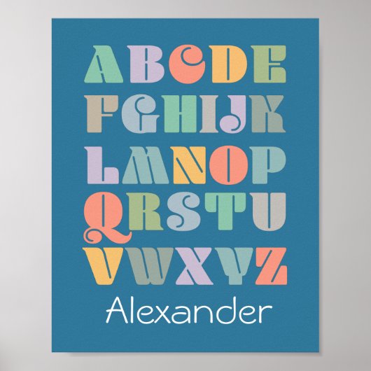 ABC Alphabet Personalisiert Chart Poster (Vorne)