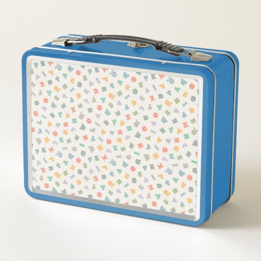 ABC Alphabet Personalisiert Name Metal Lunchbox (Rückseite)