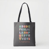 ABC Alphabet Personalisiert Name Tote Bag Tasche (Vorderseite)
