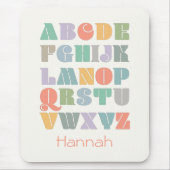 ABC Alphabet Personalisierter Name Mousepad (Vorne)