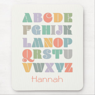 ABC Alphabet Personalisierter Name Mousepad