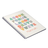 ABC Alphabet Personalisierter Name Notizblock (Rechte Seite)