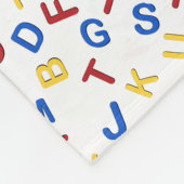 ABC Alphabet Red Yellow Blue Fleecedecke (Ecke)
