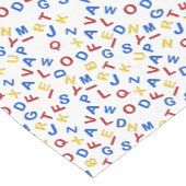 ABC Alphabet Red Yellow Blue Kurzer Tischläufer (Ecke)