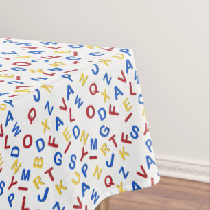 ABC Alphabet Red Yellow Blue Tischdecke
