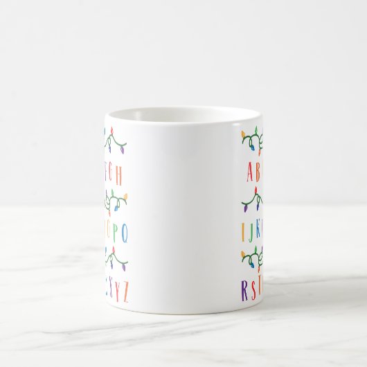 ABC Alphabet Weihnachten Weihnachten Kaffeetasse (Mittel)