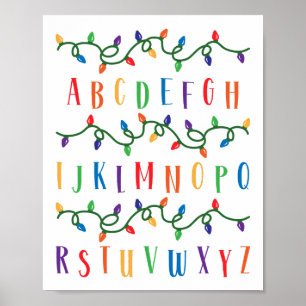 ABC Alphabet Weihnachten Weihnachten Poster