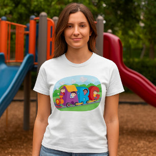 ABC Alphabet Zug mit Kindern Spaß Bildung T-Shirt