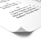 ABC Alphabetisches Sitzen finden Poster (Ecke)