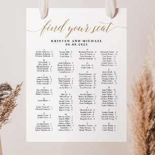 ABC Alphabetisches Sitzen finden Poster