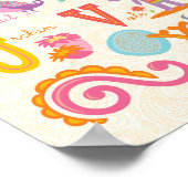 ABC Animal Alphabet Girl Kinderzimmer Print Poster (Ecke)