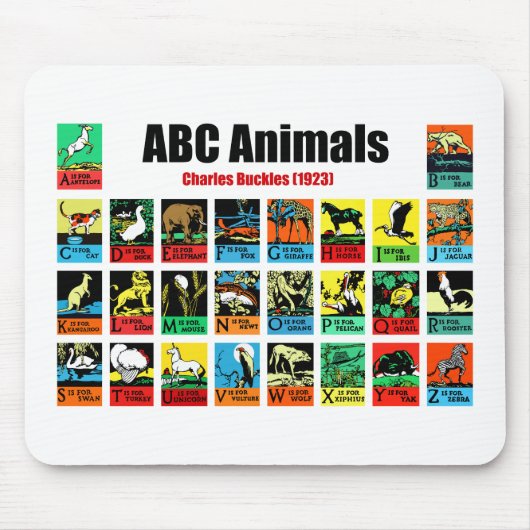 ABC Animals , Charles Buckles (1923) Mousepad (Vorne)