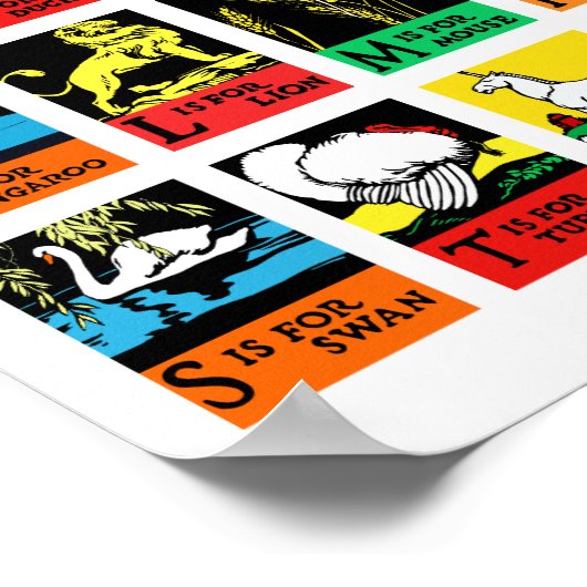 ABC Animals , Charles Buckles (1923) Poster (Ecke)