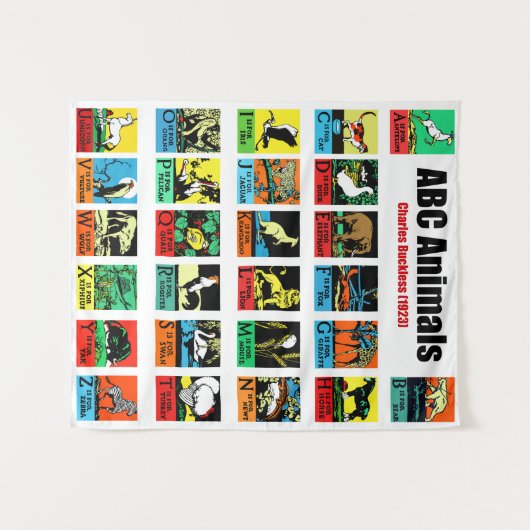 ABC Animals, Charles Buckles (1923) Wandteppich (Vorderseite (Horizontal))