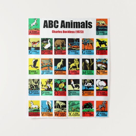 ABC Animals, Charles Buckles (1923) Wandteppich (Vorderseite)