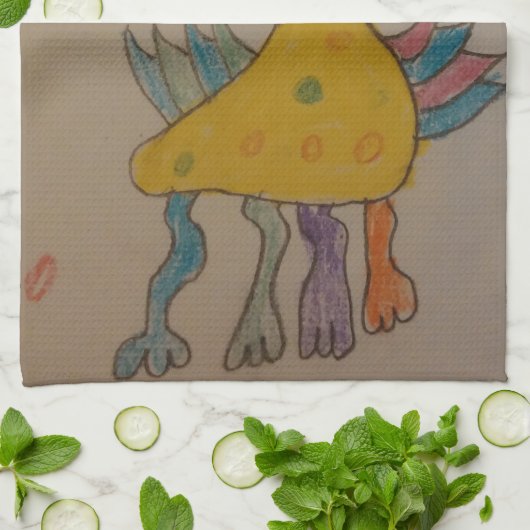 #ABC Art by Children, Osterherde Geschirrtuch (Gefaltet)