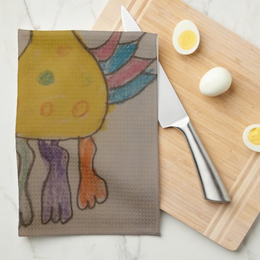 #ABC Art by Children, Osterherde Geschirrtuch (Viertel Falte)