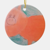 #ABC Art by Children, Pink Orange Pig Keramikornament (Vorne)