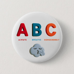 ABC atmen immer bewusst Chorgesang ein Button