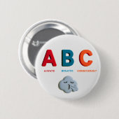 ABC atmen immer bewusst Chorgesang ein Button (Vorne & Hinten)