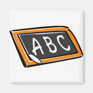 ABC auf Blackboard Magnet