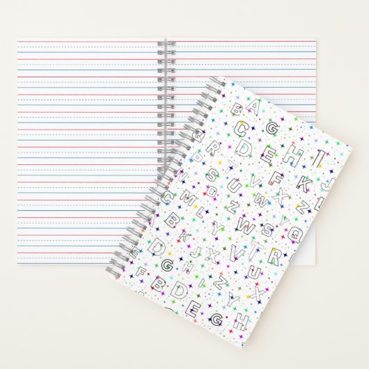 ABC auf Starry Background - Praxis (5.5"x8.5")  Notizblock (Innen)