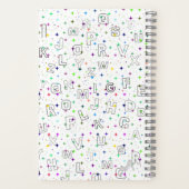 ABC auf Starry Background - Praxis (5.5"x8.5")  Notizblock (Rückseite)