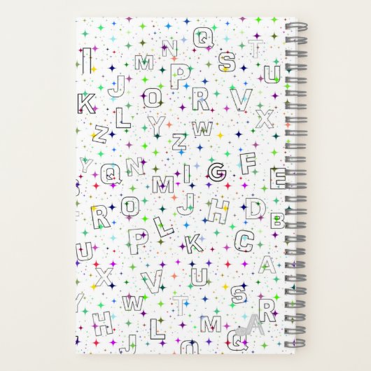 ABC auf Starry Background - Praxis (5.5"x8.5") Notizblock (Rückseite)