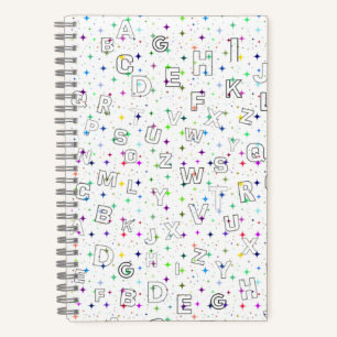 ABC auf Starry Background - Praxis (5.5"x8.5") Notizblock